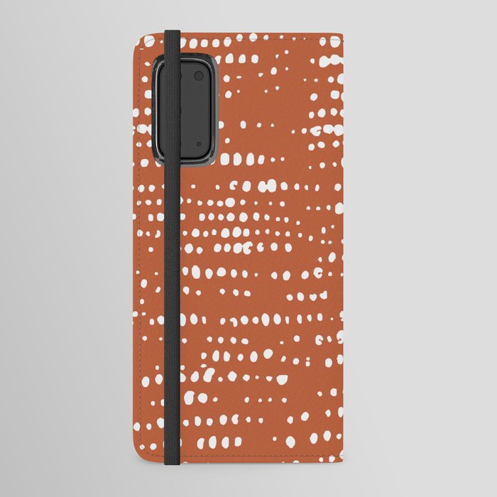 Abstract Spotted Pattern in Terracotta Android Wallet Case