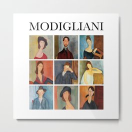 Modigliani - Collage Metal Print