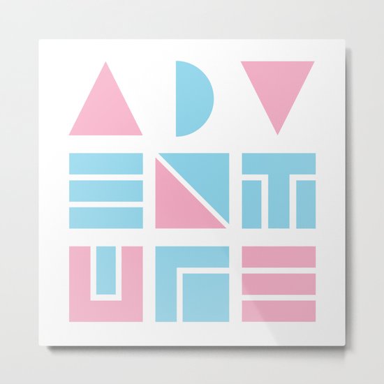 80s Geometric Adventure Metal Print