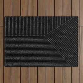 Lines (Black) Outdoor Rug