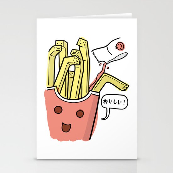Friends Go Better Together 1/7 - French Fries and Ketchup Stationery Cards
