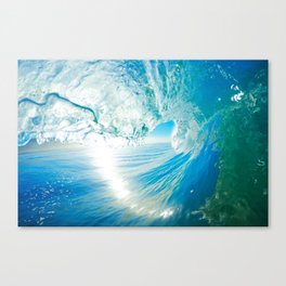 Clear Blue Wave, Surfing Heaven  Canvas Print