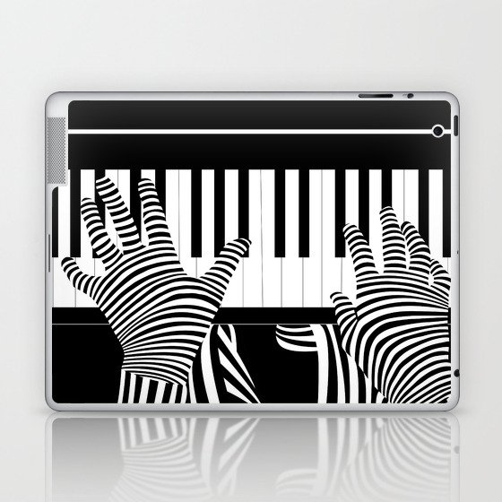 B&W Pianist Laptop & iPad Skin