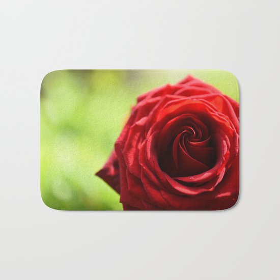 Red rose in LOVE - Roses- Valentine Bath Mat