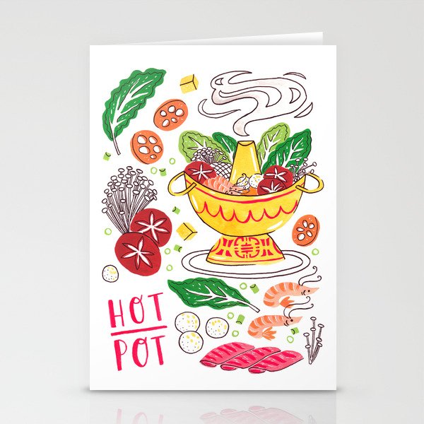 Hot Pot Shabu Shabu Soup Stationery Cards