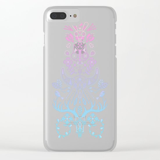 La Vie + La Mort: Rose Quartz & Serenity Ombré Clear iPhone Case