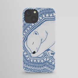 Polar bear, floe, pattern iPhone Case