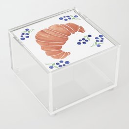 Croissant with Blueberries Acrylic Box