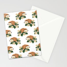 illustration of tropical bird and pomelo flower Stationery Card