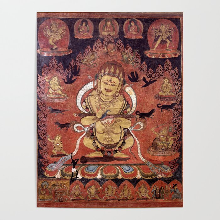 Buddhist Protector Deity Mahakala Panjarnata 1400 Poster