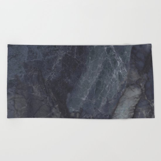 Navy Blue Marble Beach Towel