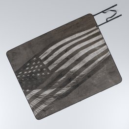 American Flag Vintage Picnic Blanket