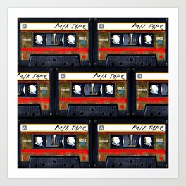 Retro classic vintage gold mix cassette tape Kunstdrucke | Film, Double Exposure, Awesome, Digital, Radio, Music, Classic, Macro, Unique, Maxell 