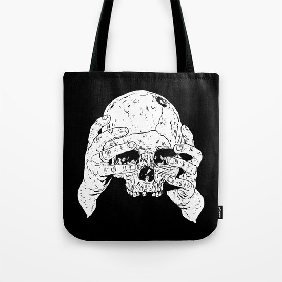 Skull In Hands Tote Bag