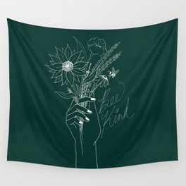 Bee Kind IV Wall Tapestry