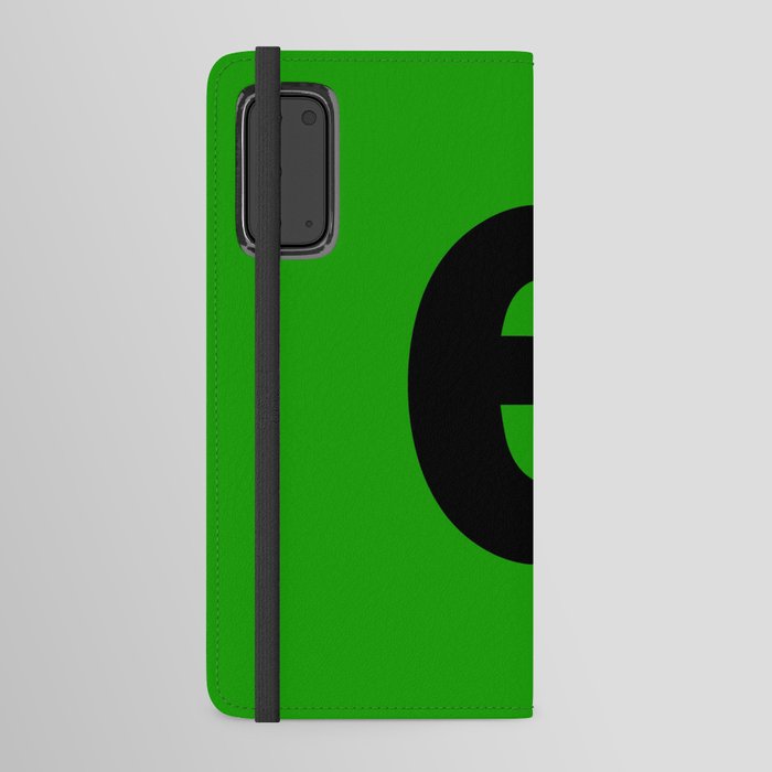letter E (Black & Green) Android Wallet Case