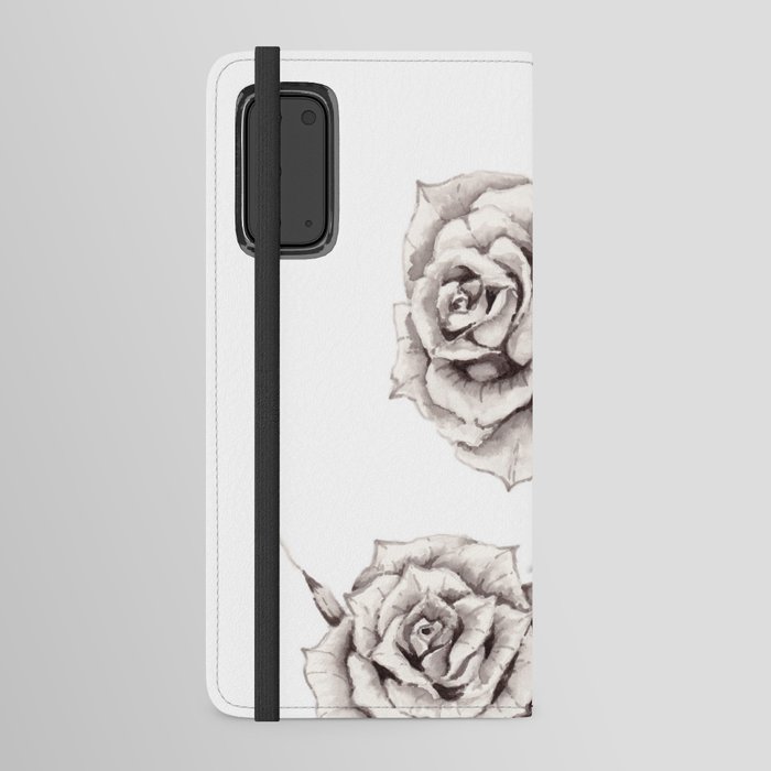 Roses in Sumi-ink Android Wallet Case
