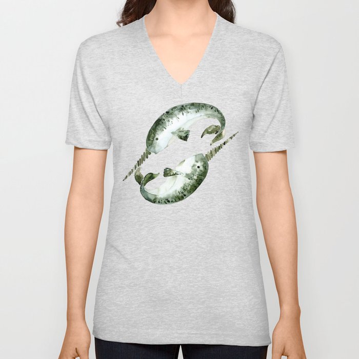 Narwhals V Neck T Shirt