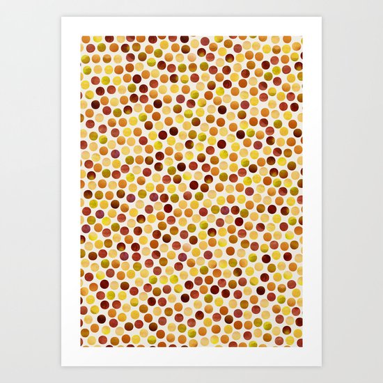 Watercolor Dots_Amber Art Print