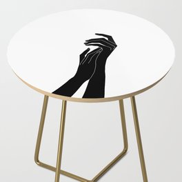 Hands silhouette line drawing - Marina Side Table