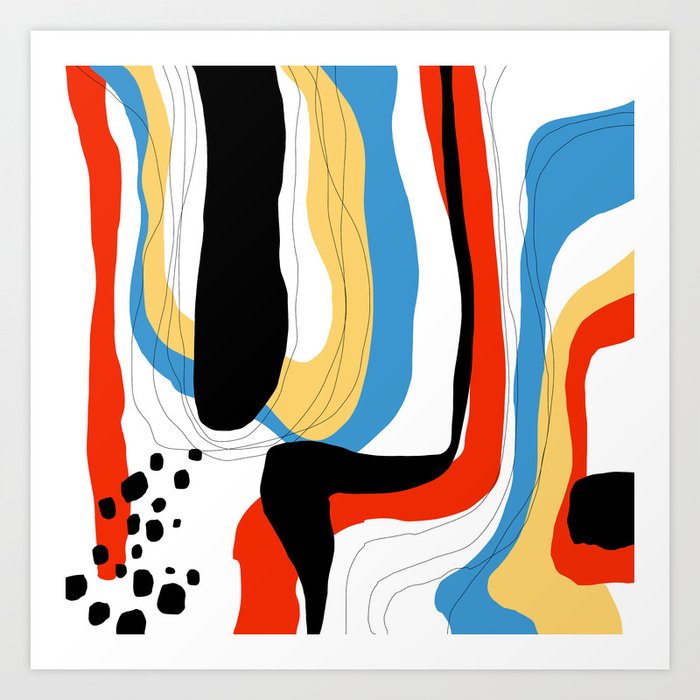 Abstract Color Shape Art Print By Doriscici Society6