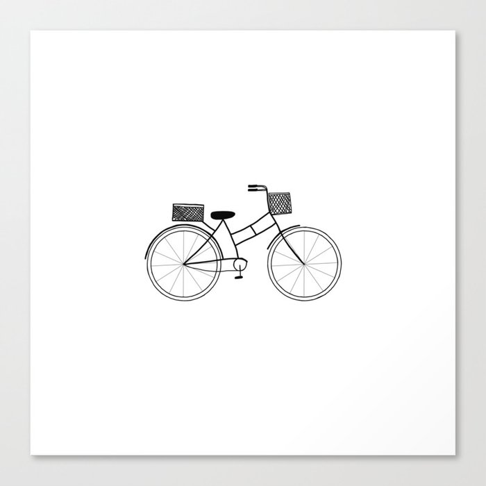 Bike Drawing Canvas Print