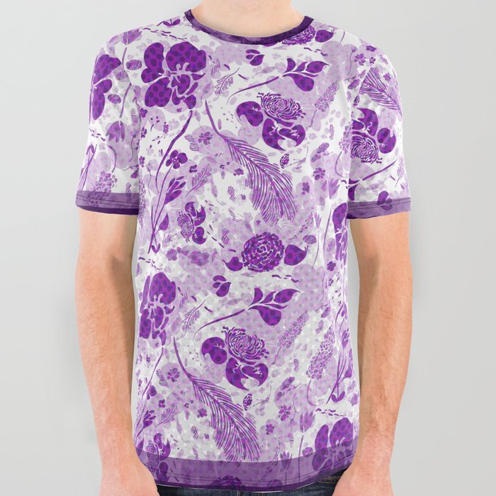 Purple Bouquet 1 All Over Graphic Tee