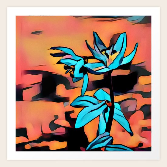 Blue Flower Art Print