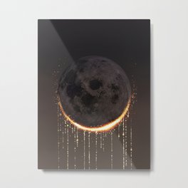 Eclipse Metal Print | Solareclipse, Moon, Digital, Astralogy, Moonphases, Eclipse, Curated, Double Exposure, Anartaday, Star 