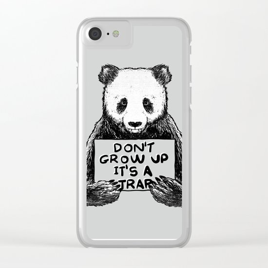 Don't Grow Up It's a Trap Clear iPhone Case