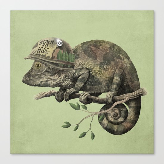 Born to Hide - Color Option Canvas Print
