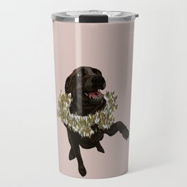 Lincoln the Lab in Pink Travel Mug