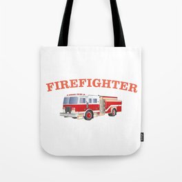 Firefighter Fire Truck Tote Bag