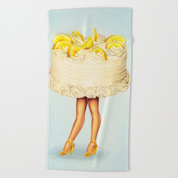 Cake Girl - Lemon Beach Towel