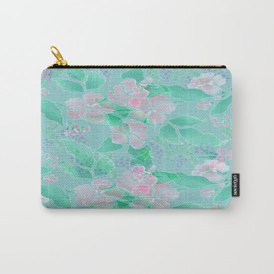 Soft Spring Floral Carry-All Pouch
