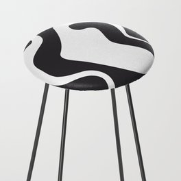 Black and white abstract Counter Stool