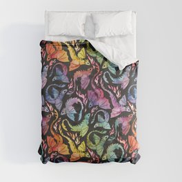 Dragon fire dark rainbow Comforter