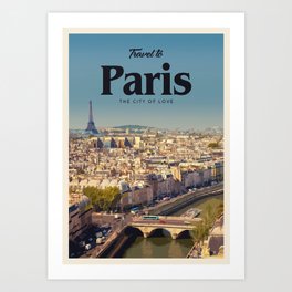 Visit Paris Art Print