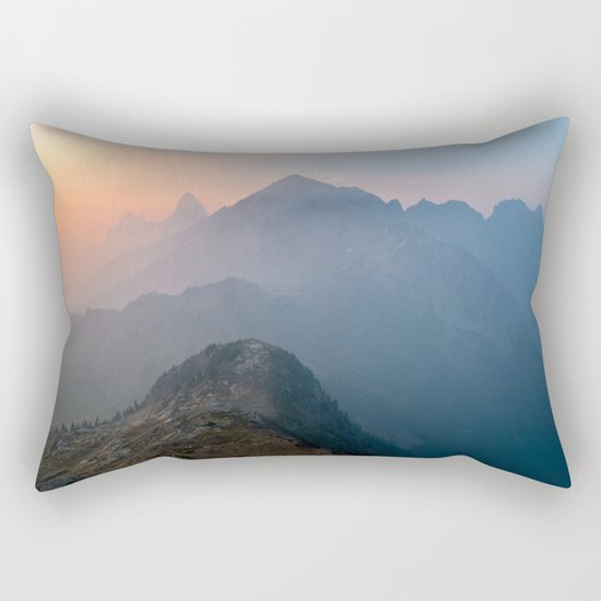 Pastel sunset peak Rectangular Pillow