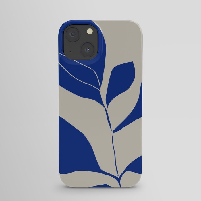 Blue minimal plant iPhone Case