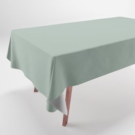 Subdued Billiard Green-Blue Gray Grey Single Solid Color Coordinates with PPG Dusty Aqua PPG10-29 Tablecloth