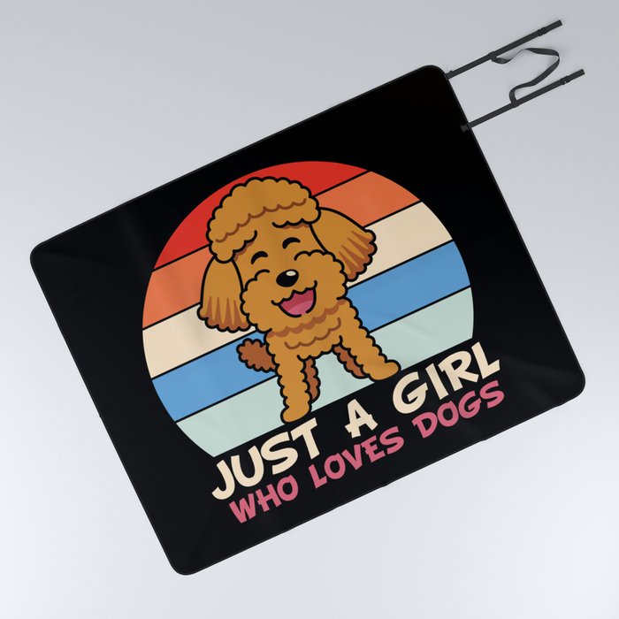Toy Poodle Just a Girl Who Loves Dogs Picnic Blanket