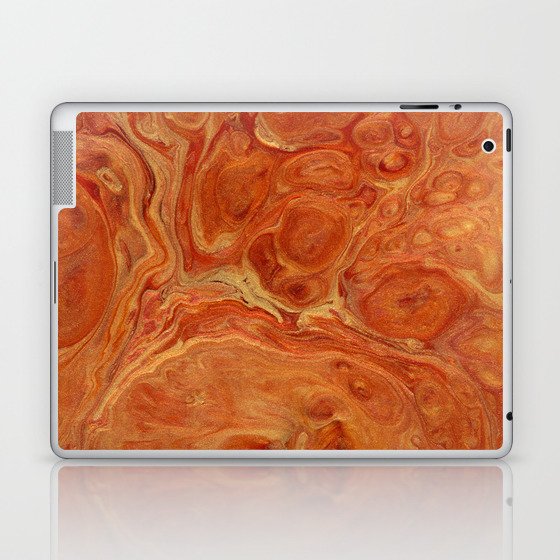 Burnt Orange Fire Lava Flow Laptop & iPad Skin