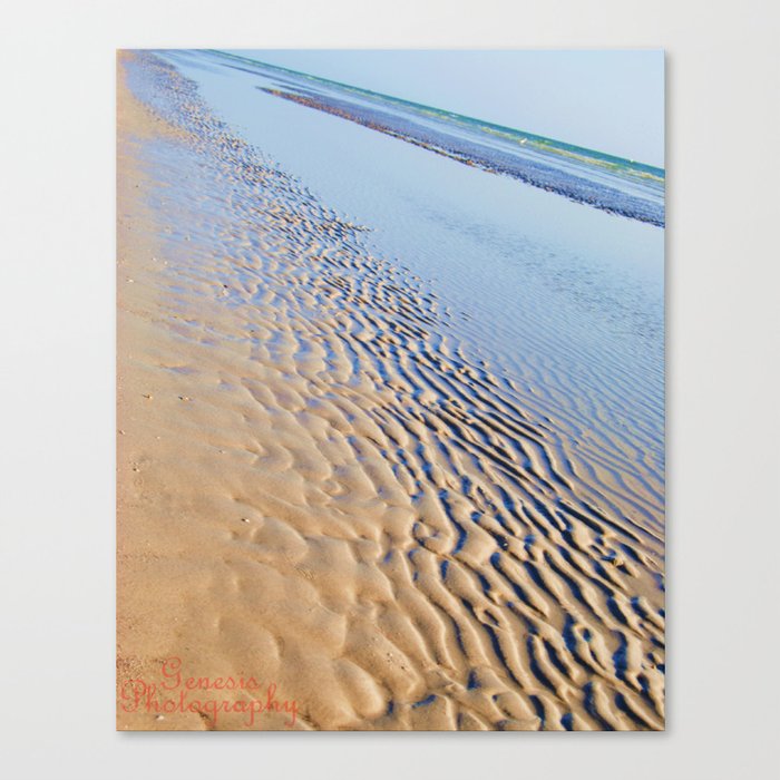 sand ripples. Canvas Print