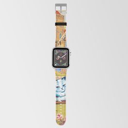 Cats relaxing in the Grounds at Napsbury by Louis Wain Apple Watch Band