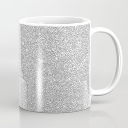 Chic trendy elegant silver girly glitter pattern Coffee Mug