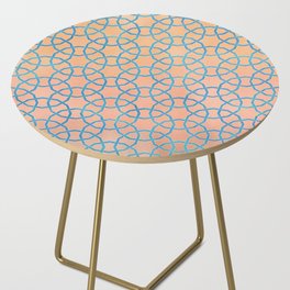 Pink blue geometric pattern Side Table