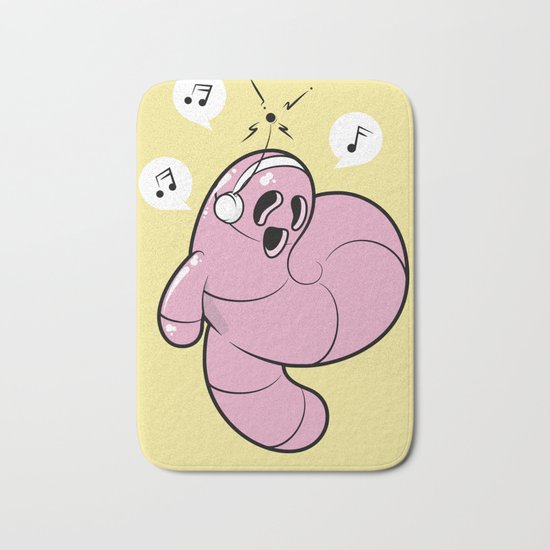 Worms Of Music Bath Mat
