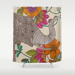 Boho Elephant Shower Curtain
