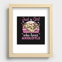 Axolotl Lovers Sweet Animals For Girls Pink Recessed Framed Print